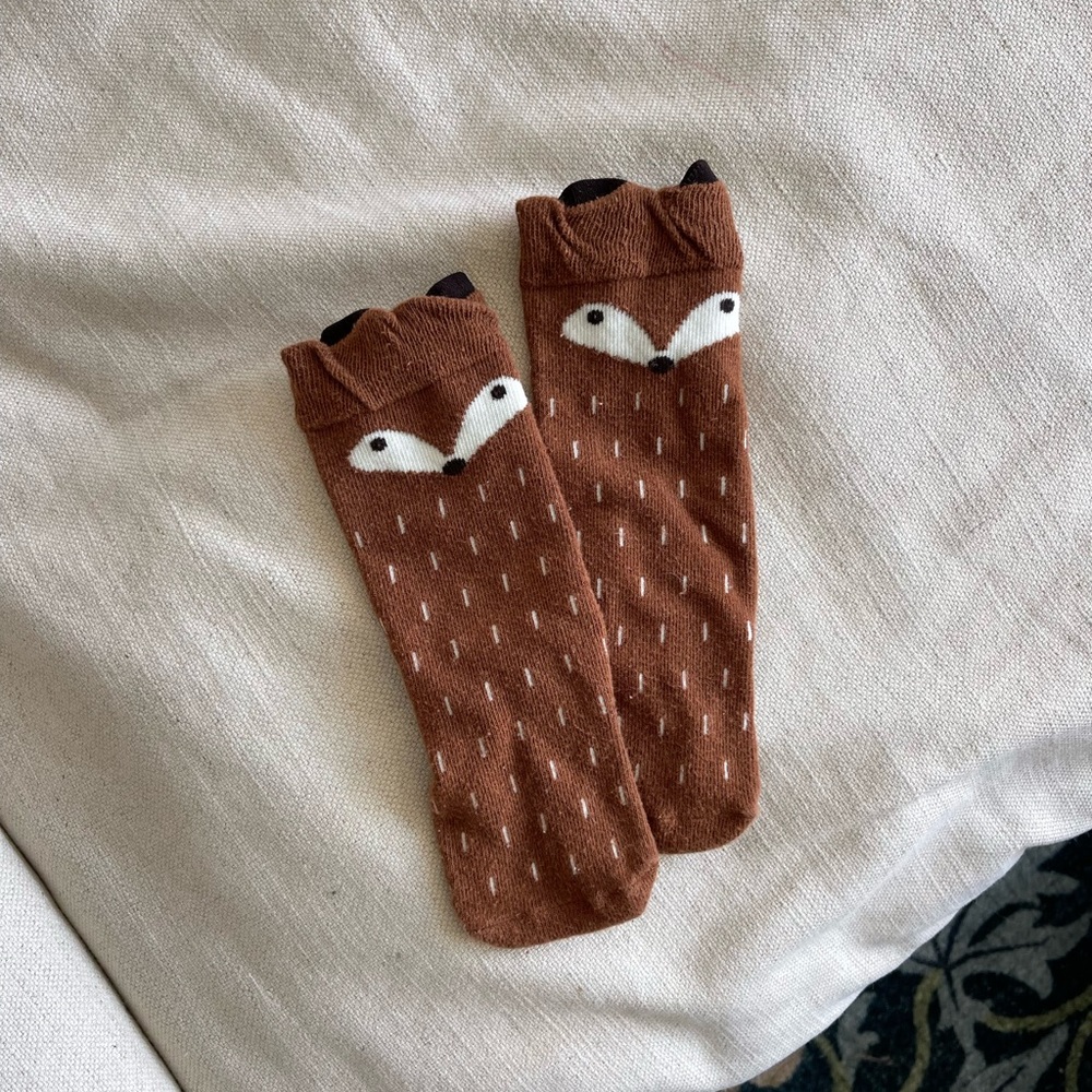 Baby knee high socks.